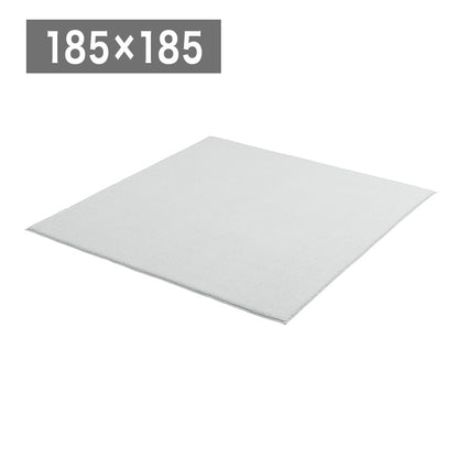 アイリスオーヤマ ラ・クッションラグ シープ調ボア 185×185cm グレー ACRSB-1818 ラグ ラグマット カーペット IRIS OYAMA