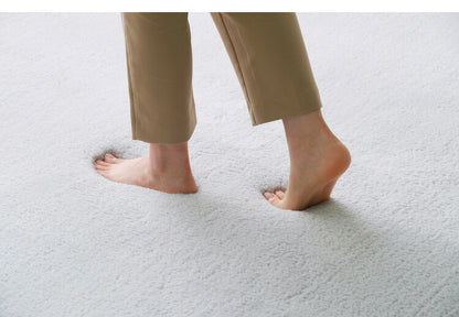 アイリスオーヤマ ラ・クッションラグ シープ調ボア 185×185cm グレー ACRSB-1818 ラグ ラグマット カーペット IRIS OYAMA