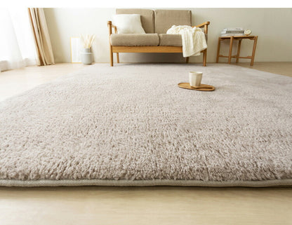 アイリスオーヤマ ラ・クッションラグ シープ調ボア 185×240cm ベージュ ACRSB-1824 ラグ ラグマット カーペット IRIS OYAMA