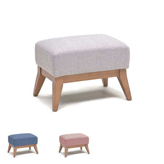スツール オットマン 90×90 ファブリック 天然木 グレー ピンク ネイビー タモ材 無垢材 おしゃれ 北欧 ナチュラル(代引不可)