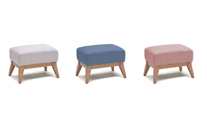 スツール オットマン 90×90 ファブリック 天然木 グレー ピンク ネイビー タモ材 無垢材 おしゃれ 北欧 ナチュラル(代引不可)