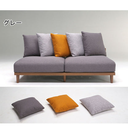 ソファ ソファベッド 幅180 3人掛け 天然木フレーム 北欧 ゆったり ファブリック 広々 ゆったり 羽毛 クッション ボリューム 柔らかい 大きい ブルー グレー(代引不可)