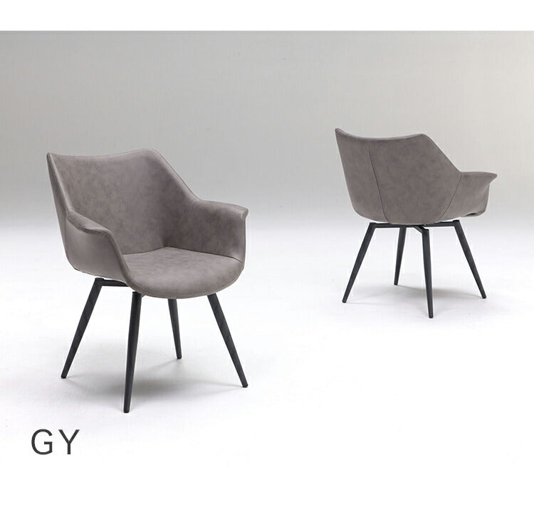 セラミック ダイニングセット 3点セット 2人掛け ラウンドテーブル 360°回転 ダイニングチェア 合皮 アイアン モダン おしゃれ ホワイト 白 グレー モノトーン 円形(代引不可)