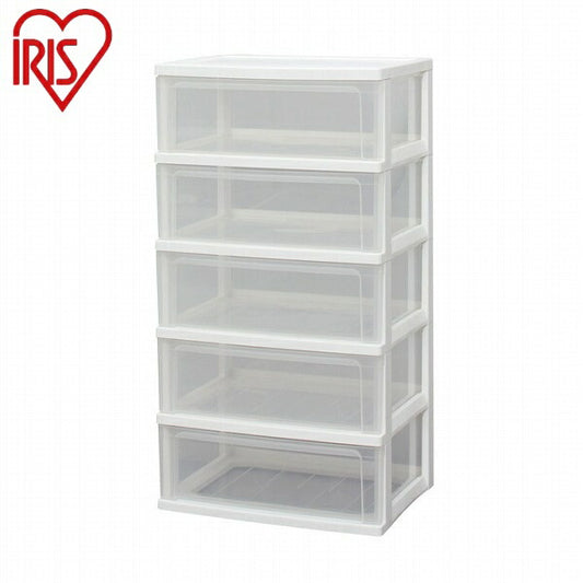 アイリスオーヤマ ワイドチェスト W-545 ホワイト ワイドチェスト 5段 幅54cm 完成品 新生活 IRIS OYAMA(代引不可)