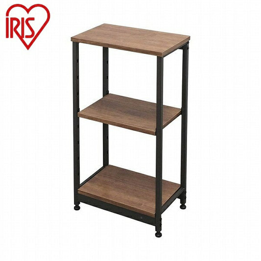 アイリスオーヤマ スチールウッドラック SWR-4280 ブラウン スチールウッドラック 3段 幅42cm IRIS OYAMA(代引不可)