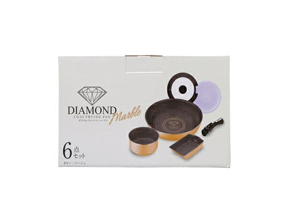 アイリスオーヤマ フライパンセット ガス 6点セット 着脱ハンドル ダイヤモンドコートパンマーブルガス用6点セット GSN-SE6 IRIS OYAMA キッチン 調理用品 キッチンツール(代引不可)