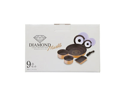 アイリスオーヤマ フライパンセット ガス 9点セット 着脱ハンドル ダイヤモンドコートパンマーブルガス用9点セット GSN-SE9 IRIS OYAMA キッチン 調理用品 キッチンツール(代引不可)
