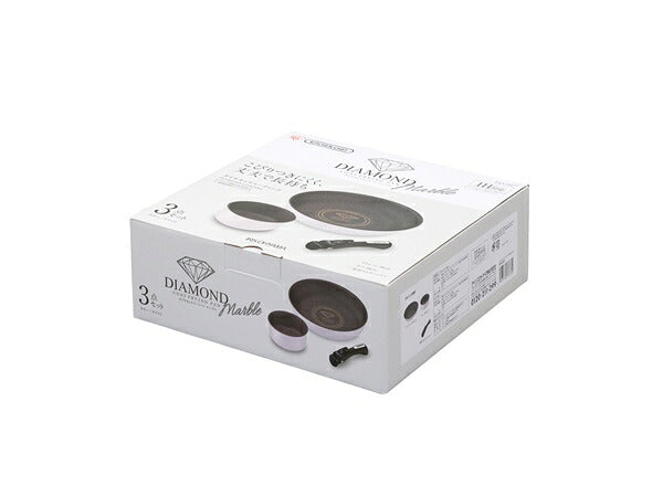 アイリスオーヤマ フライパンセット IH 3点セット 着脱ハンドル ダイヤモンドコートパンマーブルIH用3点セット ISN-SE3 IRIS OYAMA キッチン 調理用品 キッチンツール(代引不可)