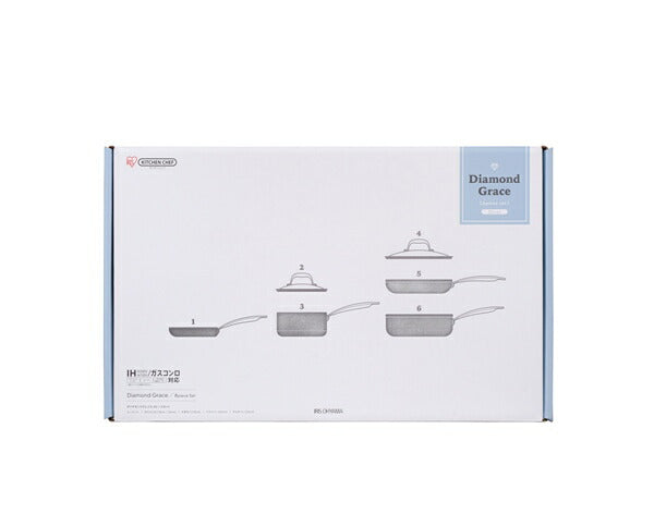 アイリスオーヤマ フライパンセット 6点セット 着脱ハンドル ダイヤモンドグレイス 6点セット DG-SE6 IRIS OYAMA キッチン 調理用品 キッチンツール(代引不可)