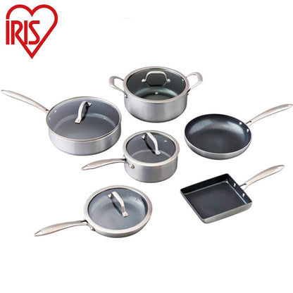 アイリスオーヤマ フライパンセット 10点セット 着脱ハンドル ダイヤモンドグレイス 10点セット DG-SE10 IRIS OYAMA キッチン 調理用品 キッチンツール(代引不可)