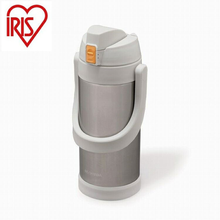 アイリスオーヤマ ステンレスケータイボトル スポーツジャグ SJ-2000 アイボリー IRIS OHYAMA(代引不可)