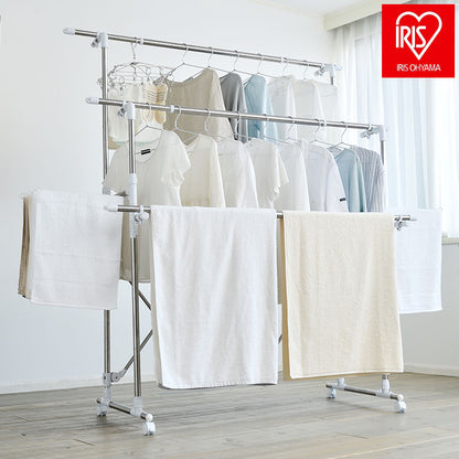 アイリスオーヤマ 組み立て簡単たっぷり物干し KTM-2018R 折りたたみ 伸縮 室内 物干し 布団干し ふとん干し 物干しスタンド IRIS OHYAMA(代引不可)