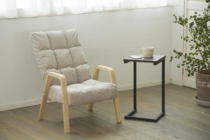 アイリスオーヤマ ウッドアームチェア リクライニングチェア 肘付き コーデュロイ 椅子 イス WAC-M パーソナルチェア 1人掛け リビングチェア おしゃれ(代引不可)