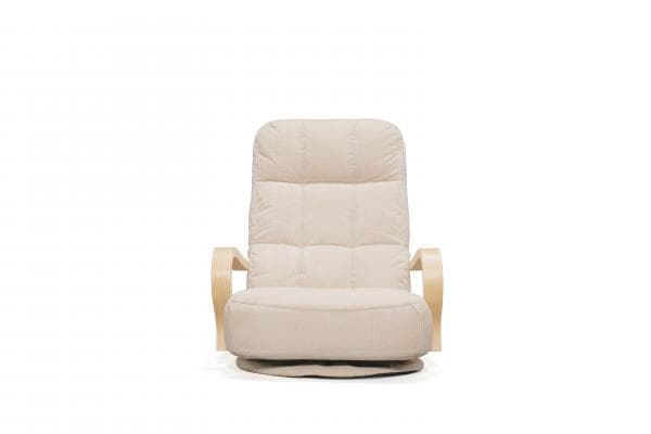 アイリスオーヤマ ウッドアームチェア回転タイプ 座椅子 肘掛け 回転 リクライニングチェア WAC-K IRIS OYAMA(代引不可)