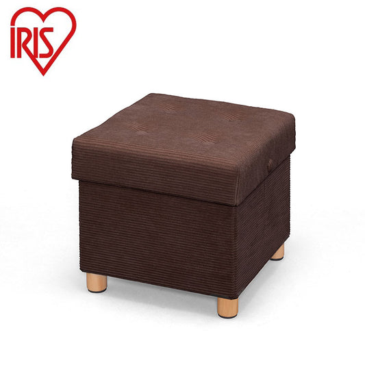 アイリスオーヤマ 脚付き収納スツール 収納ボックス 天然木 脚付き収納スツール オットマン 収納 足置き 椅子 イス チェア ブラウン ASST-38 IRIS OYAMA(代引不可)