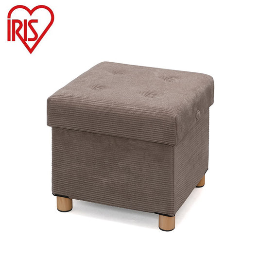 アイリスオーヤマ 脚付き収納スツール 収納ボックス 天然木 脚付き収納スツール オットマン 収納 足置き 椅子 イス チェア グレー ASST-38 IRIS OYAMA(代引不可)