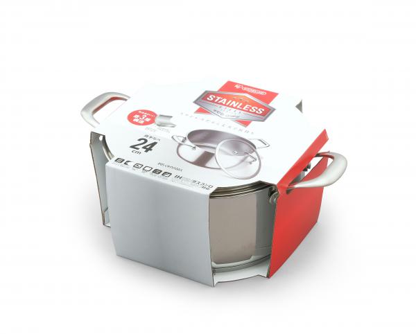 アイリスオーヤマ ステンレスシリーズ 両手鍋24cm ガラスふた付 SP-P24 IRIS OYAMA キッチン 調理用品 キッチンツール(代引不可)