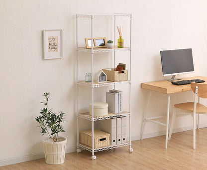 アイリスオーヤマ スチールラック 木製棚板 ラック 収納 カラーメタルラック ウッドボード付き CMM-55165B IRIS OYAMA(代引不可)