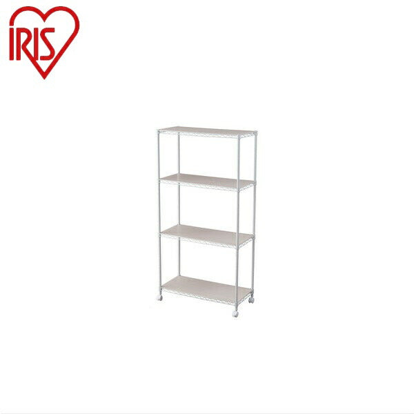 アイリスオーヤマ カラーメタルラック ウッドボード付き CMM-75144B ホワイト カラーメタルラック ウッドボード付き IRIS OYAMA(代引不可)