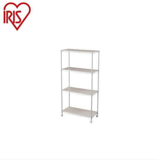アイリスオーヤマ カラーメタルラック ウッドボード付き CMM-75144B ホワイト カラーメタルラック ウッドボード付き IRIS OYAMA(代引不可)