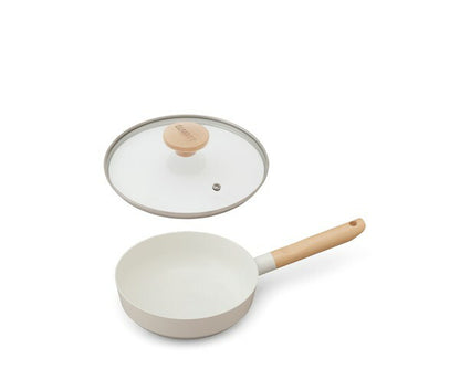 アイリスオーヤマ フライパン・鍋 10点セット 木目調ハンドル 可愛い かわいい おしゃれ ルオント フライパン・なべ 10点セット LUO-SE10W IRIS OYAMA(代引不可)