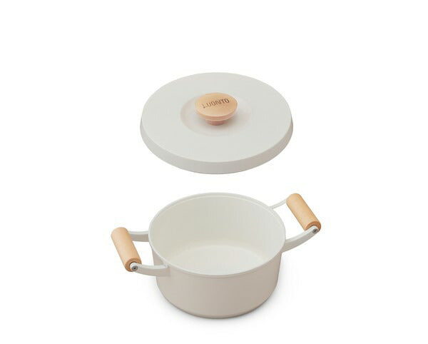 アイリスオーヤマ フライパン・鍋 10点セット 木目調ハンドル 可愛い かわいい おしゃれ ルオント フライパン・なべ 10点セット LUO-SE10W IRIS OYAMA(代引不可)