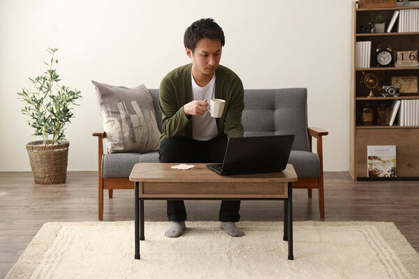 テーブル ローテーブル 収納付き センターテーブル テレビ台 おしゃれ アイアンウッドIWCT-800 コンパクト おしゃれ ローテーブル 新生活 コンパクト HIROBIROシリーズ(代引不可)