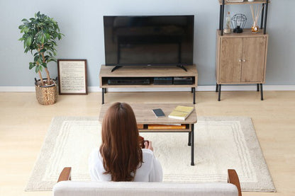 テーブル ローテーブル 収納付き センターテーブル テレビ台 おしゃれ アイアンウッドIWCT-800 コンパクト おしゃれ ローテーブル 新生活 コンパクト HIROBIROシリーズ(代引不可)