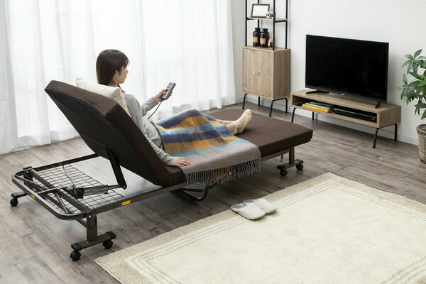 アイリスオーヤマ 折りたたみ電動リクライニングベッド 電動ベッド 折りたたみベッド OTB-FDN IRIS OYAMA(代引不可)