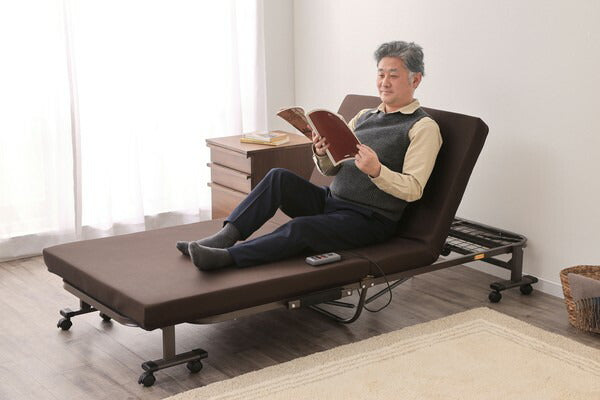 アイリスオーヤマ 折りたたみ電動リクライニングベッド 電動ベッド 折りたたみベッド OTB-FDN IRIS OYAMA(代引不可)