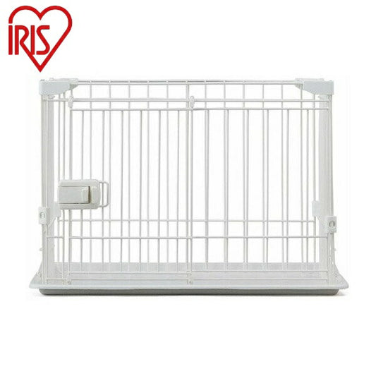 アイリスオーヤマ システムサークルトレー付き STS-400T マットホワイト 犬 サークル 小型犬 ペットケージ スライドドア お手入れ簡単 トイレトレーニング IRIS OYAMA(代引不可)