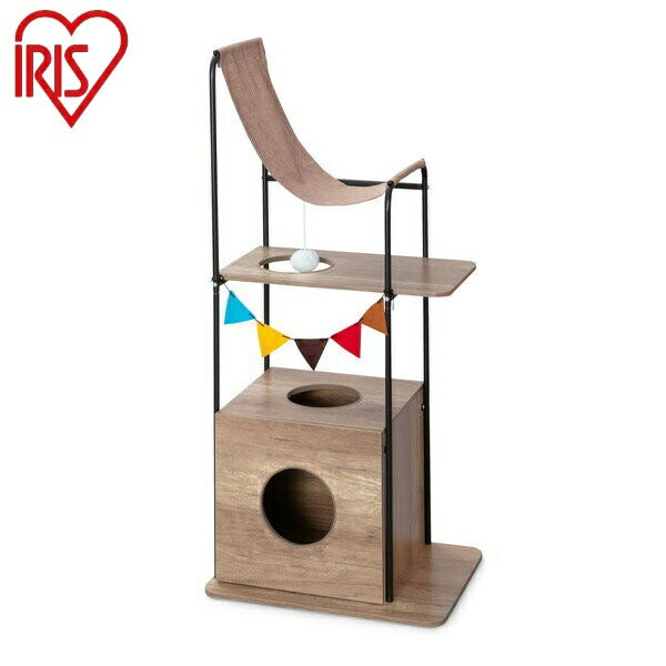 アイリスオーヤマ キャットウッディシェルフ キャットウッディシェルフ PUS-130 ブラウン IRIS OYAMA(代引不可)