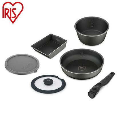 アイリスオーヤマ フライパンセット ガス6点セット 着脱ハンドル ダイヤモンドコートパンディープラス ガス6点セット DCG-S6S IRIS OYAMA キッチン 調理用品 キッチンツール(代引不可)
