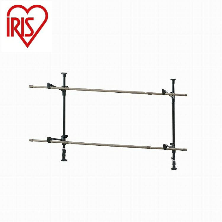 アイリスオーヤマ 木目調窓枠物干し MW-W190N ブラック IRIS OHYAMA(代引不可)