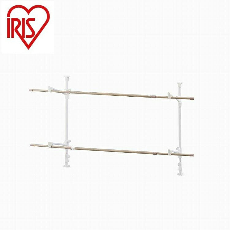 アイリスオーヤマ 木目調窓枠物干し MW-W190N ホワイト IRIS OHYAMA(代引不可)