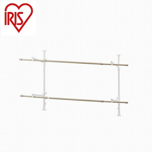 アイリスオーヤマ 木目調窓枠物干し MW-W190N ホワイト IRIS OHYAMA(代引不可)