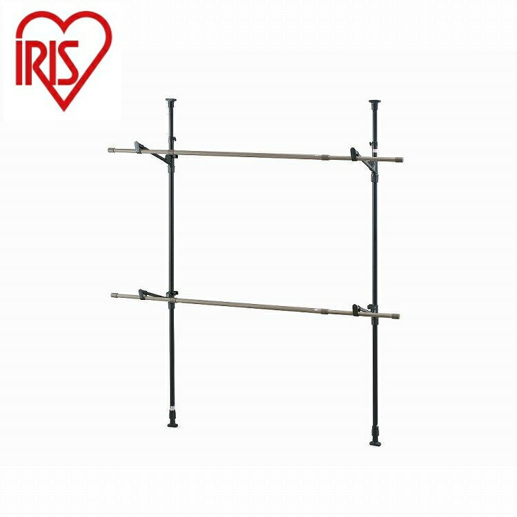 アイリスオーヤマ 木目調窓枠物干し MW-W260N ブラック IRIS OHYAMA(代引不可)
