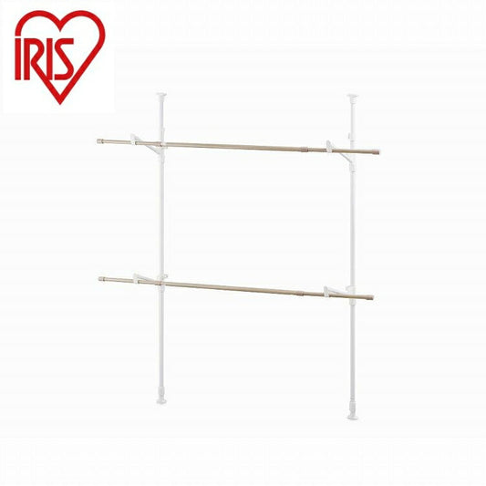 アイリスオーヤマ 木目調窓枠物干し MW-W260N ホワイト IRIS OHYAMA(代引不可)