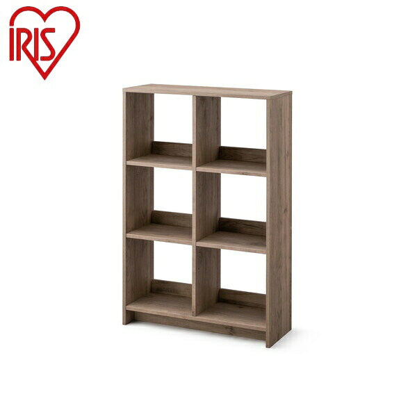 アイリスオーヤマ ウッドオープンシェルフ WOS-6 アッシュブラウン ウッドオープンシェルフ IRIS OYAMA(代引不可)