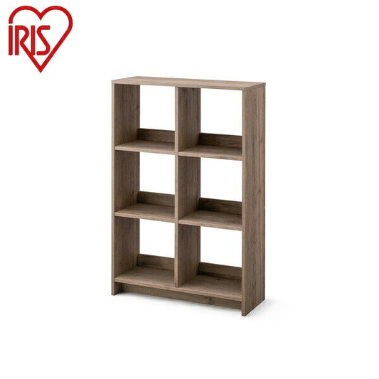 アイリスオーヤマ ウッドオープンシェルフ WOS-6 アッシュブラウン ウッドオープンシェルフ IRIS OYAMA(代引不可)