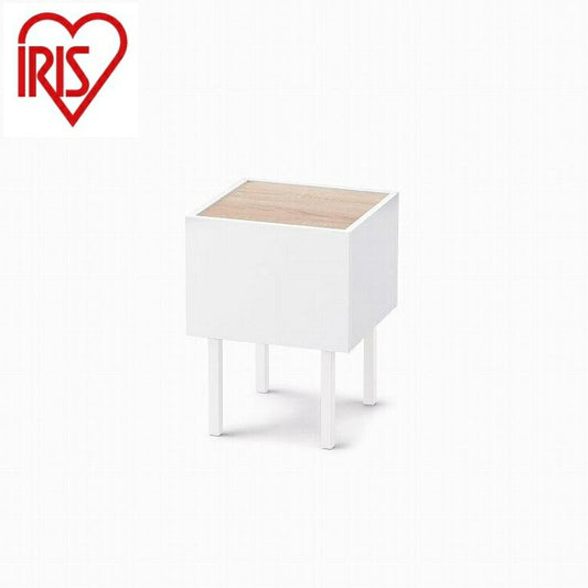 アイリスオーヤマ ウッドサイドテーブル WST-300 ウォームホワイト/ライトナチュラル IRIS OHYAMA(代引不可)