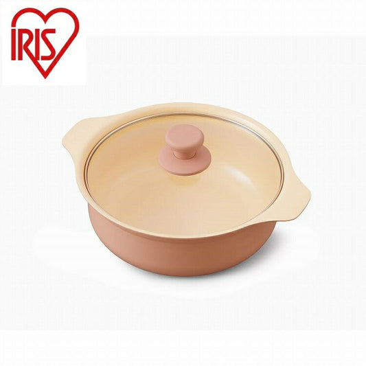 アイリスオーヤマ 鍋 IH対応鍋 24cm IHKPーP24-P ピンク IRIS OHYAMA(代引不可)