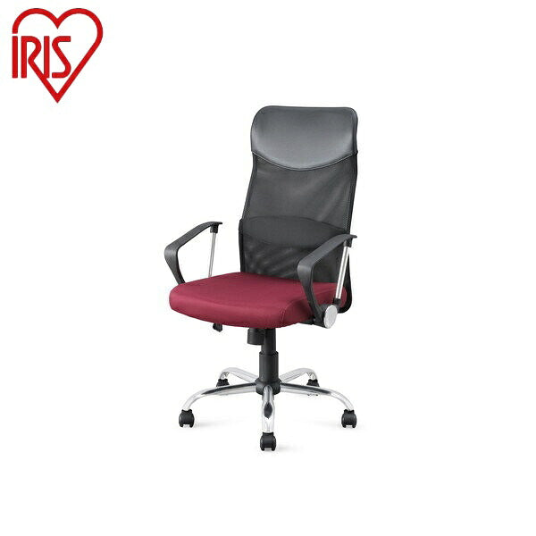 アイリスオーヤマ メッシュバックチェア ハイバック OFC-MBH ボルドー メッシュバックチェア ハイバック ボルドー IRIS OYAMA(代引不可)