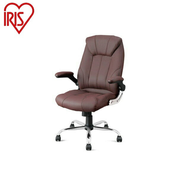 アイリスオーヤマ レザーチェア OFC-LE ブラウン レザーチェア IRIS OYAMA(代引不可)