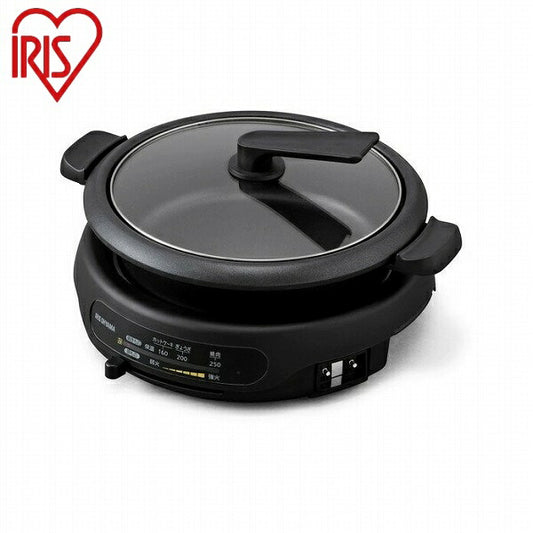 アイリスオーヤマ グリルなべ 1枚プレート IGU-B1-B ブラック グリル鍋 1枚プレート IRIS OYAMA(代引不可)