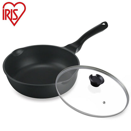 アイリスオーヤマ 軽量フライパン深型26cmフタセット IH用 IVL-D26-S2 IRIS OYAMA キッチン 調理用品 キッチンツール(代引不可)