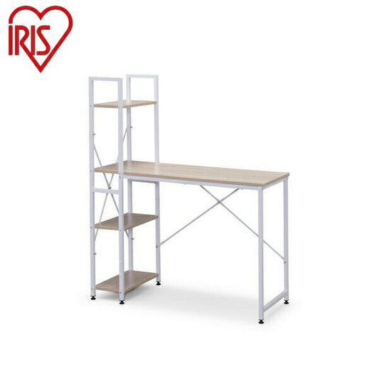 アイリスオーヤマ ラック付きデスク1000×420 RDK-1042 ライトナチュラル/ホワイト ラック付きデスク1000×420 IRIS OYAMA(代引不可)