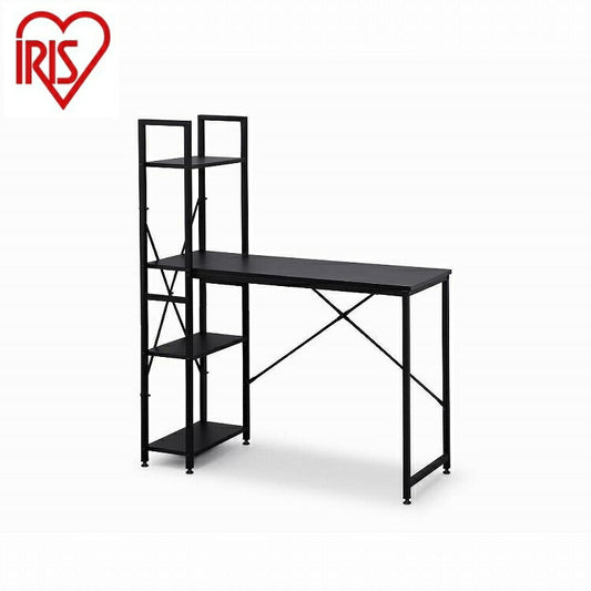 アイリスオーヤマ ラック付きデスク1000×420 RDK-1042 ブラック/ブラック IRIS OHYAMA(代引不可)