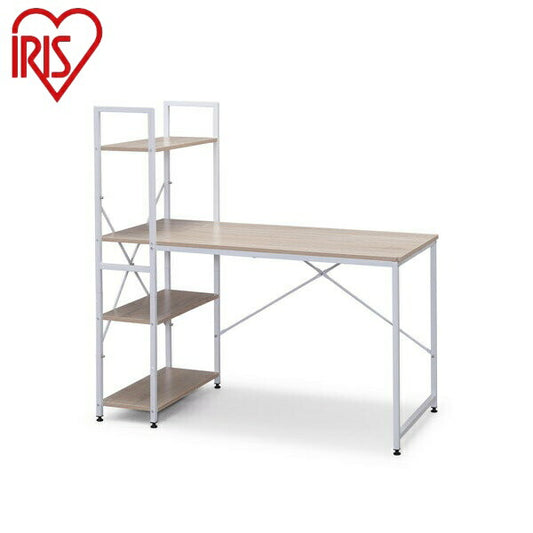 アイリスオーヤマ ラック付きデスク1200×620 RDK-1262 ライトナチュラル/ホワイト ラック付きデスク1200×620 IRIS OYAMA(代引不可)