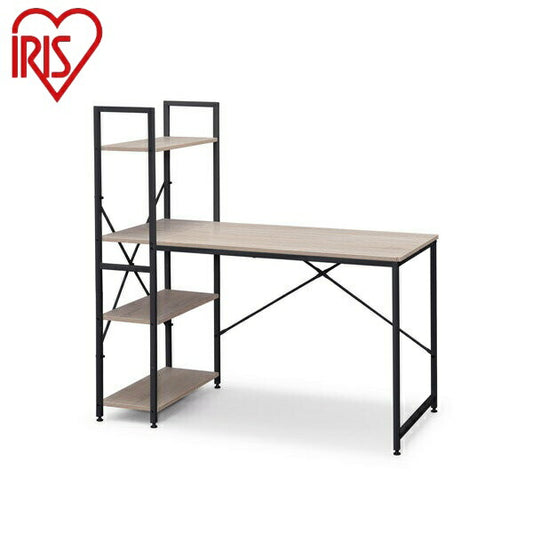アイリスオーヤマ ラック付きデスク1200×620 RDK-1262 ライトナチュラル/ブラック ラック付きデスク1200×620 IRIS OYAMA(代引不可)